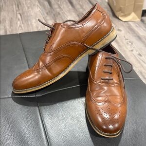Classic Brown Leather Wingtip Oxfords